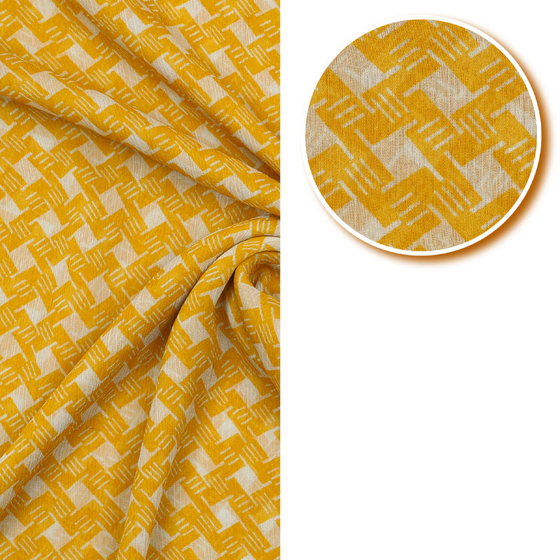 Yellow Mellow Chiffon Georgette